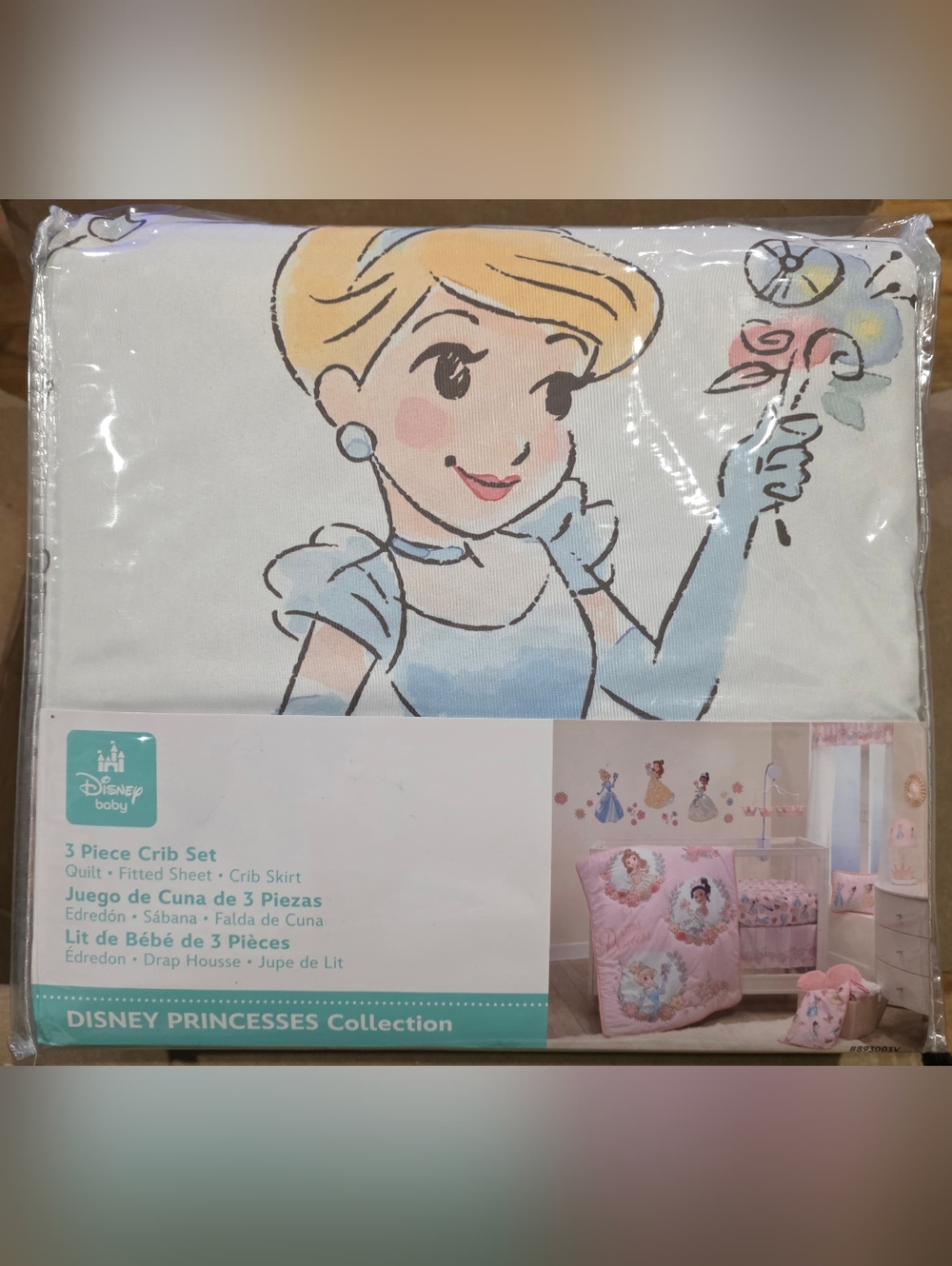 Lambs & Ivy Disney Baby Princesses Crib Bedding Set - 3pc